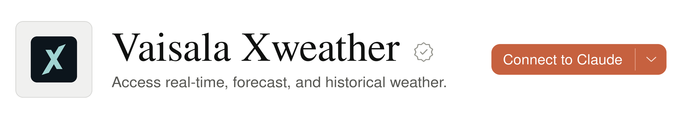 Official Xweather connector banner