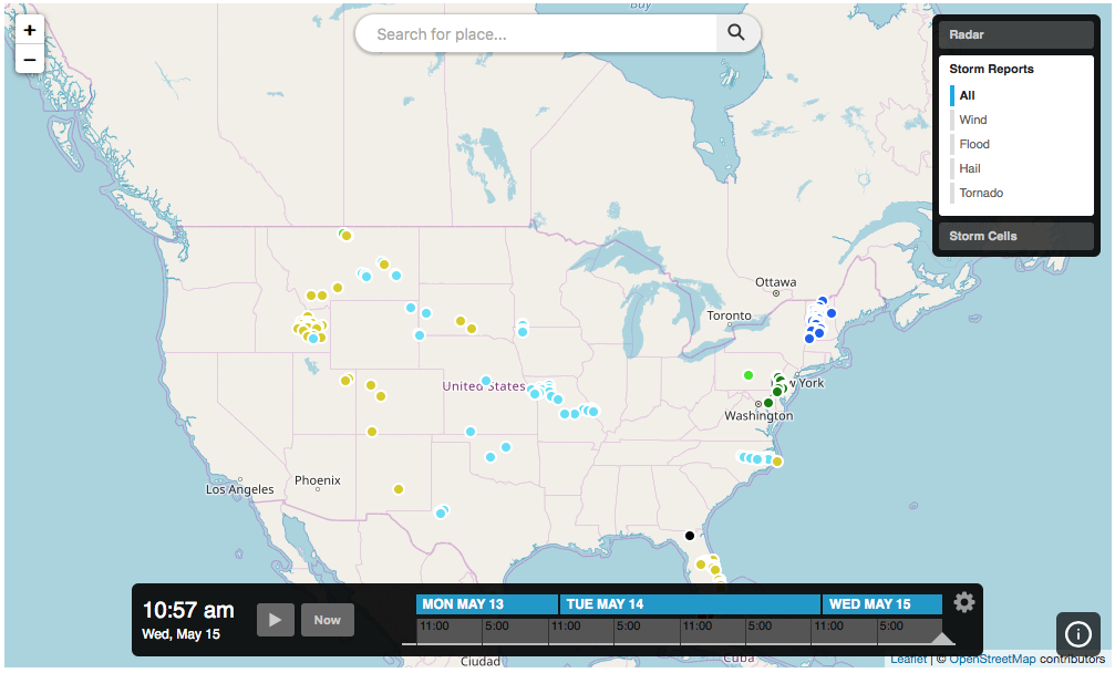 Interactive map application with layer filters example